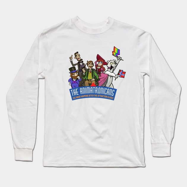 Animatronicans Full Cast Long Sleeve T-Shirt by JeffJonesComedy